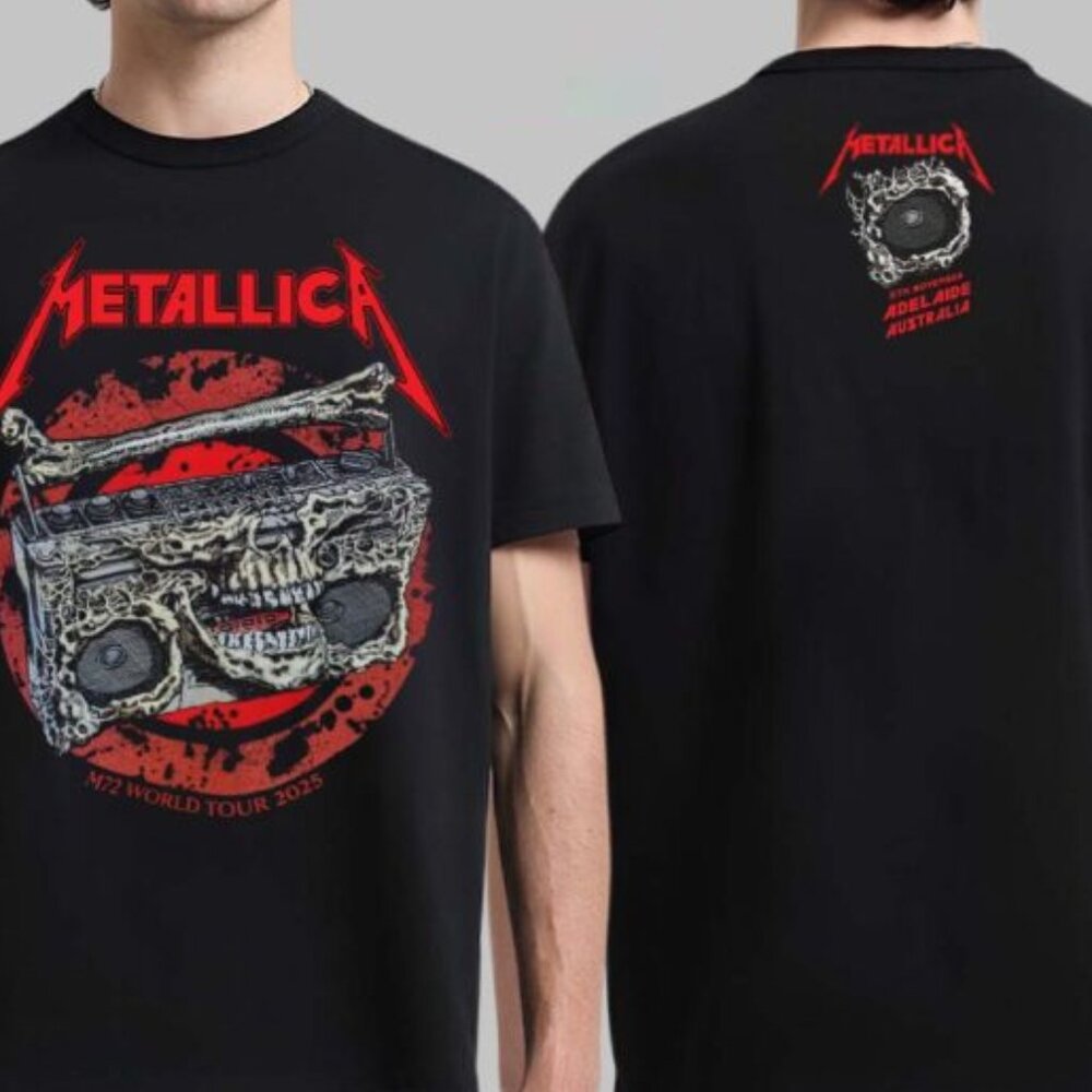 Metallica M72 Adelaide Australia 2025 Venue Tee  T-Shirt 249